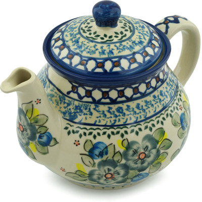 Polish Pottery Tea or Coffee Pot 51 oz Soft And Sweet UNIKAT