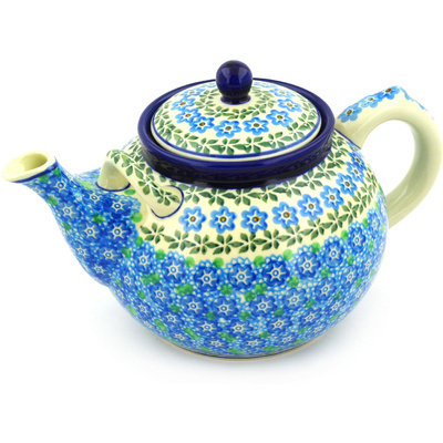 Polish Pottery Tea or Coffee Pot 7 cups Flower Power