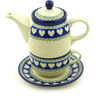 Polish Pottery Tea Set for One 17 oz Light Hearted
