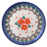 Polish Pottery Toast Plate Pink Forget Me Not UNIKAT