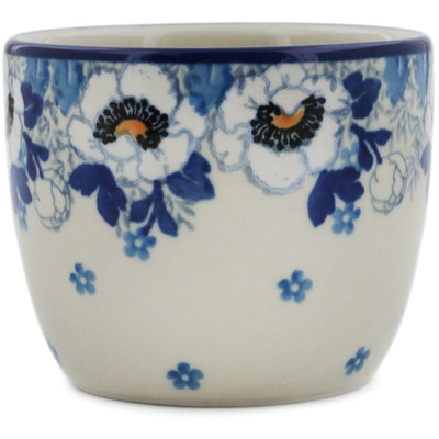 Polish Pottery Tumbler 6 oz Blue Spring