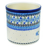 Polish Pottery Utensil Jar 6&quot; Light Blue Lace