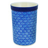 Polish Pottery Utensil Jar 8&quot; Deep Into The Blue Sea