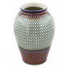 Polish Pottery Vase 12&quot; Orange Tranquility UNIKAT