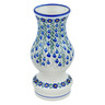 Polish Pottery Vase 15&quot; Blue Velvet Gardens