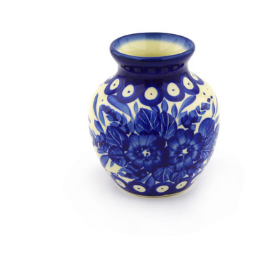 Polish Pottery Vase 3&quot; UNIKAT