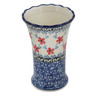 Polish Pottery Vase 4&quot; Floral Lattice