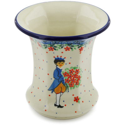 Polish Pottery Vase 5&quot; Charming Prince UNIKAT
