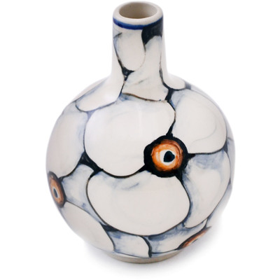 Polish Pottery Vase 5&quot; Looking Poppy UNIKAT