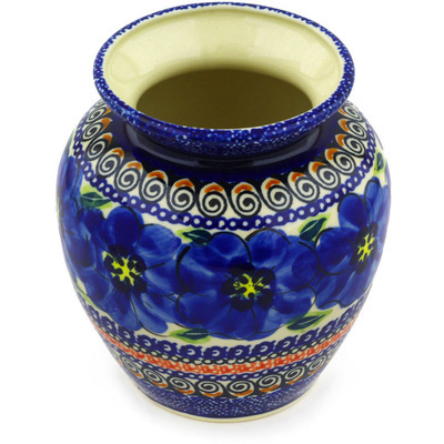 Polish Pottery Vase 5&quot; Regal Bouquet UNIKAT