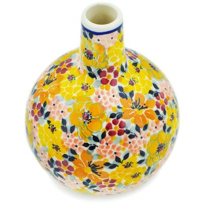 Polish Pottery Vase 5&quot; Seasons Change UNIKAT