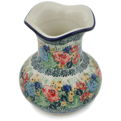 Polish Pottery Vase 5&quot; Splendid Meadow UNIKAT