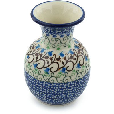 Polish Pottery Vase 5&quot; Woodland Lace