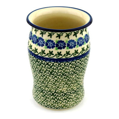 Polish Pottery Vase 6&quot; Bayou Song