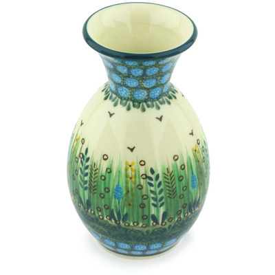 Polish Pottery Vase 6&quot; Prairie Land UNIKAT