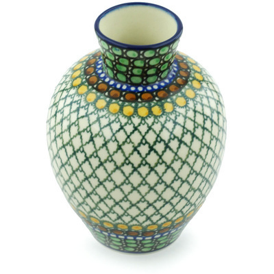 Polish Pottery Vase 6&quot; Tranquility UNIKAT