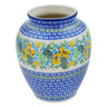 Polish Pottery Vase 7&quot; Spring Pond UNIKAT