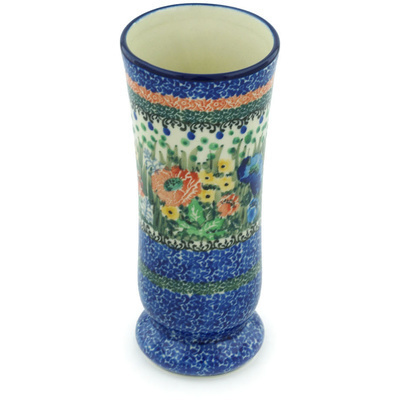 Polish Pottery Vase 7&quot; Wild Garden UNIKAT
