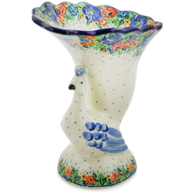 Polish Pottery Vase 8&quot; Blooming Spring UNIKAT