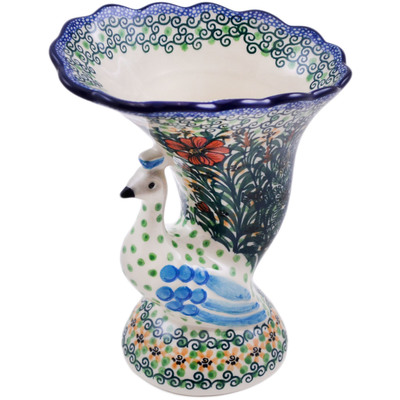 Polish Pottery Vase 8&quot; Butterfly Holly UNIKAT