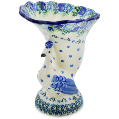 Polish Pottery Vase 8&quot; Growing Garden UNIKAT
