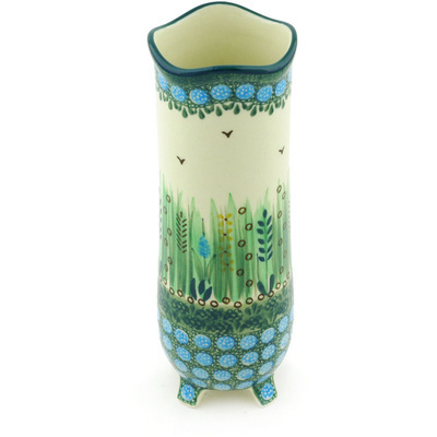 Polish Pottery Vase 8&quot; Prairie Land UNIKAT