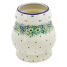 Polish Pottery Vase 9&quot; Green Wreath UNIKAT