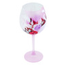 Glass Wine Glass 20 oz Frosty Roses