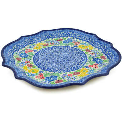 Polish Pottery 8 Point Plate Patio Views UNIKAT