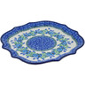 Polish Pottery 8 Point Plate Pretty In Blue
