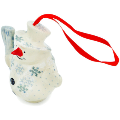 Snowman Ornament With Bell