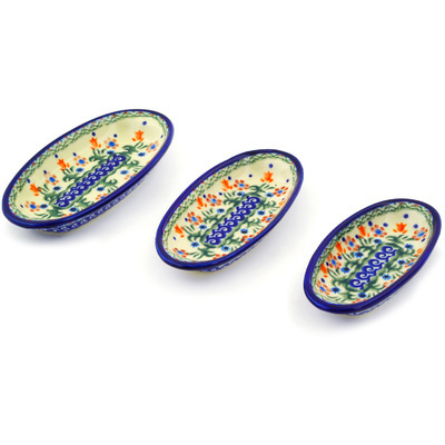 Condiment set of 3 nesting dishes: 7¼-inch, 6½-inch, 5¾-inch