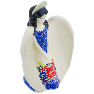 Polish Pottery Angel Figurine 8&quot; Sweet Day UNIKAT