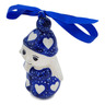 Polish Pottery Angel Ornament 4&quot; Heart&#039;s Full Of Love