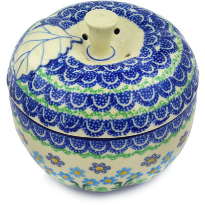 Polish Pottery Apple Shaped Jar 5&quot;