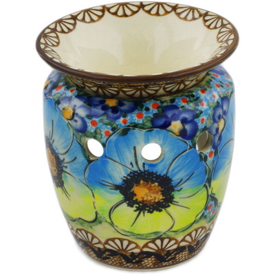 Polish Pottery Aroma Oil Burner Lamp 4&quot; Sweet Emotions UNIKAT