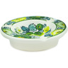 faience Ashtray 5&quot; Green Wave
