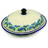 Polish Pottery Baker with Cover 12&quot; Wildflower Wreath
