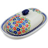 Polish Pottery Baker with Cover 15&quot; Wildflower Dreamscape