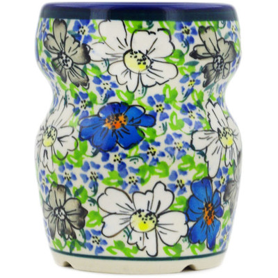 Polish Pottery Bathroom Jar 10 oz Blooming Meadow UNIKAT