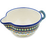 Polish Pottery Batter Bowl 10&quot; Cucumber Patch