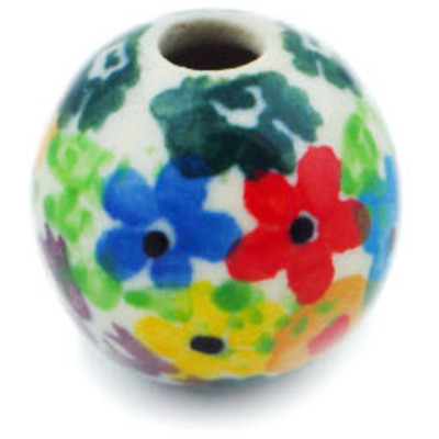 Polish Pottery Bead &frac34;-inch Colors Of The Wind UNIKAT