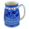 Polish Pottery Beer Mug 34 oz Dreams In Blue UNIKAT