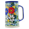 Polish Pottery Beer Mug 34 oz Magical Spring UNIKAT