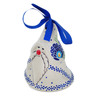 Polish Pottery Bell Ornament 4&quot; Tail Feathers