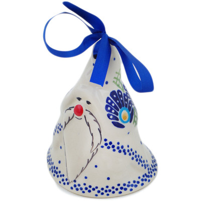 Polish Pottery Bell Ornament 4&quot; Tail Feathers