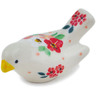 Polish Pottery Bird Figurine 2&quot; Pink Divinity UNIKAT