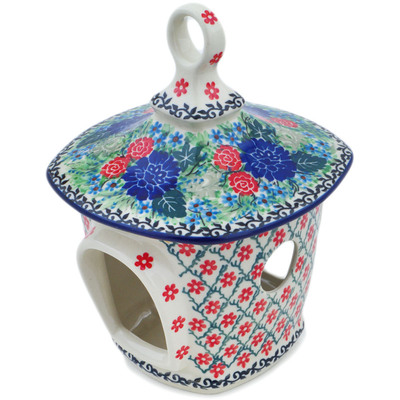 Polish Pottery Birdhouse 9&quot; Garden Trellis UNIKAT