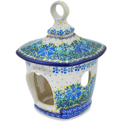 Polish Pottery Birdhouse 9&quot; Morning Glory UNIKAT