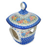 Polish Pottery Birdhouse 9&quot; Spring Blooms UNIKAT